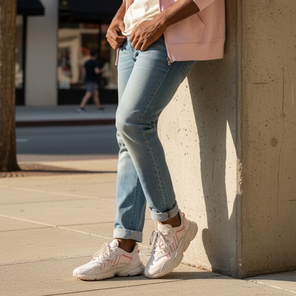 adidas White and Pink Men’s Sneakers